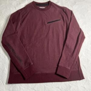 Municipal Sport Utility Gear Sweatshirt Adult Large Red Crewneck Zip Pocket Men